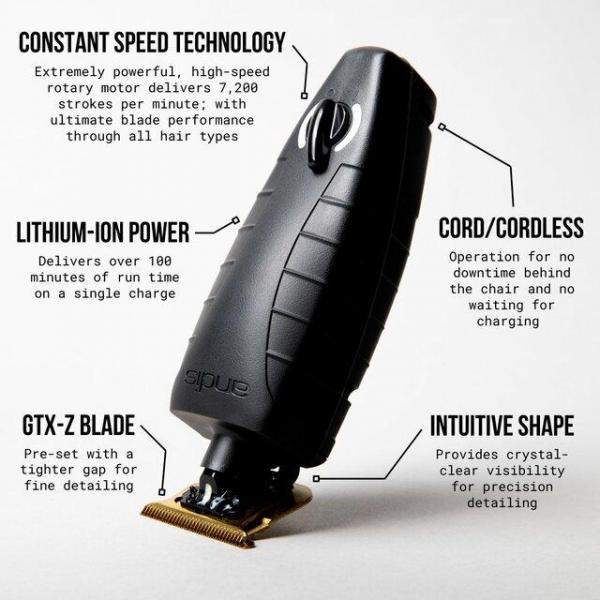 Andis Professional Gtx EXO Cordless Trimmer Accessories Black