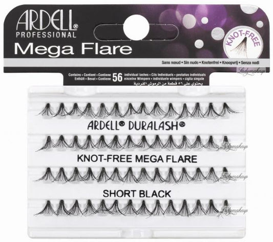 Ardell Mega Flare Knot Free Short Black Lashes Ardell