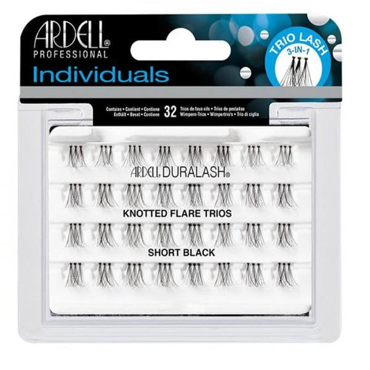 Ardell Individuals Knotted Flare Trios Short Black Lashes Ardell