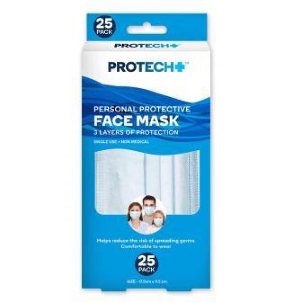 Protech+ Face Mask 25 Pack Protech