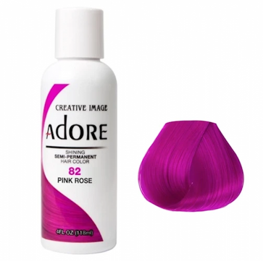 Adore Plus Semi Permanent Hair Color Pink Rose 118ML Adore