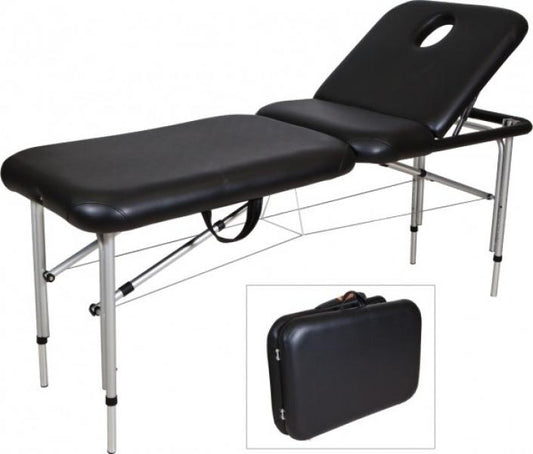 Portable Massage Bed Aluminium Black Joiken