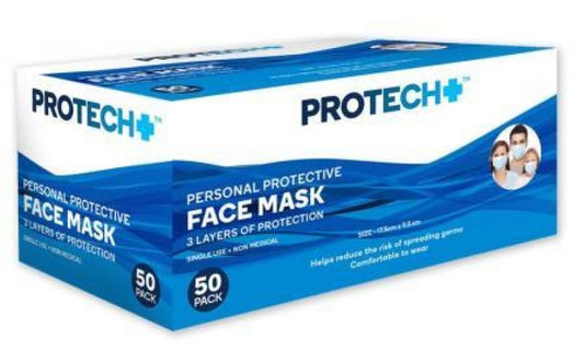 Protech+ Face Mask 50 Pack Protech