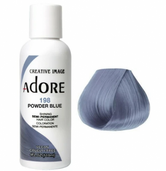 Adore Plus Semi Permanent Hair Color Powder Blue 118ML Adore