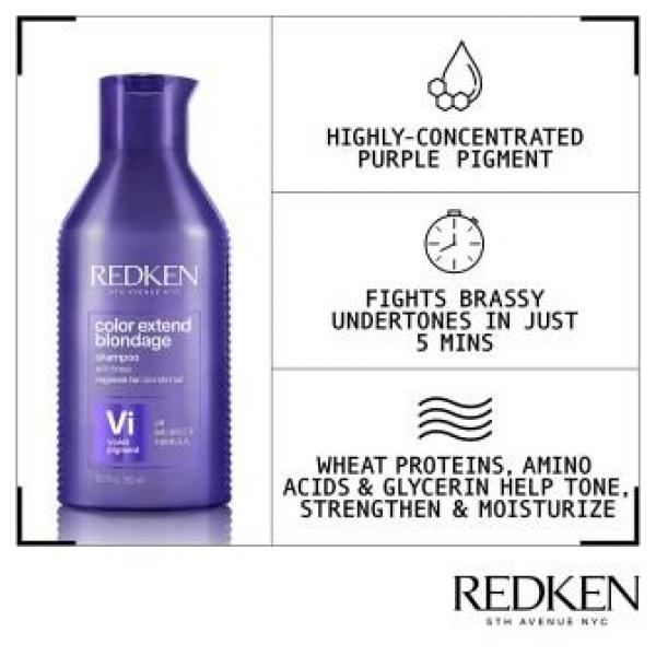Redken Color Extend Blondage Shampoo Anti Brass VI Color Depositing 300ML