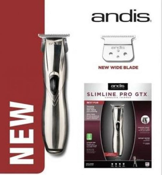Andis Slimline Cord or Cordless Trimmer Pro Li GTX With Accessories Chrome Andis