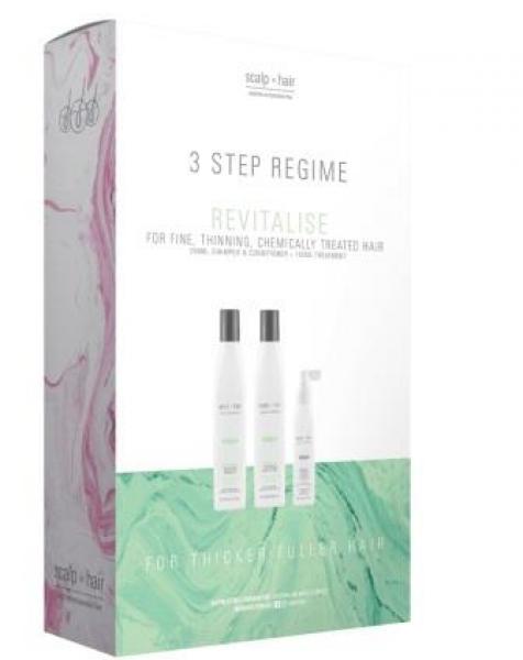 Nak Scalp And Hair 3 Step Regime Revitalise For Fine, Thinning, Chemically Treated Hair Nak