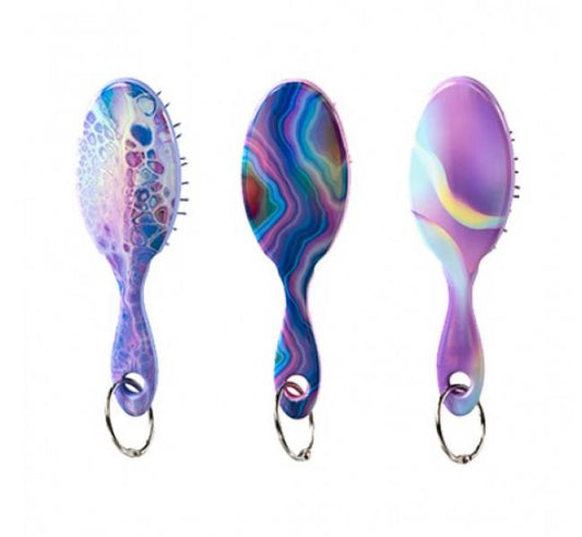 The Wet Brush Mini Key Chain Pink Fantasy Wet Brush
