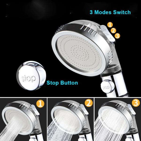 Finishing Touch Echoo Clear Large Water Saver Tap Head With Anion Filter Balls White, Grey And Tan Finishing Touch Wangaratta
