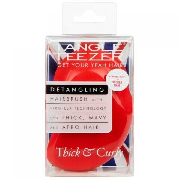 Tangle Teezer Original Salsa Red Professional Detangling Hair Brush Thick And Curly