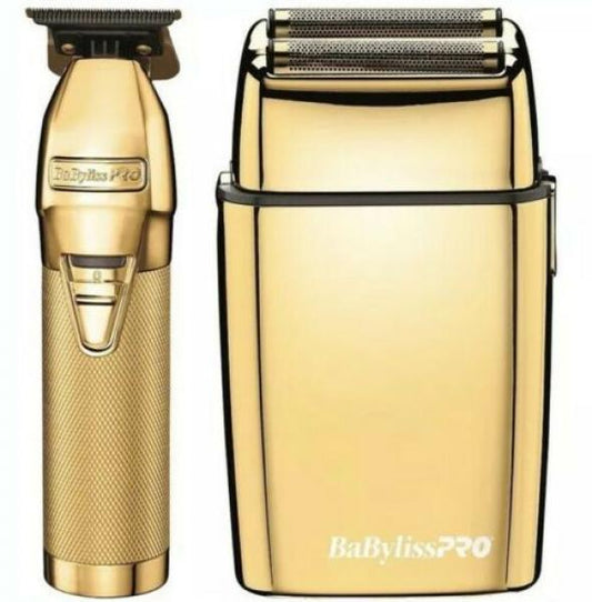 Babyliss Pro FX Double Gold Foil Shaver And Metal Lithium Trimmer Babyliss