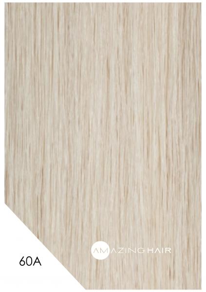 Amazing Hair Clip In Extensions 7 Piece 20 Inch Colour #60A Platinum Blonde 100% Human Remy Hair
