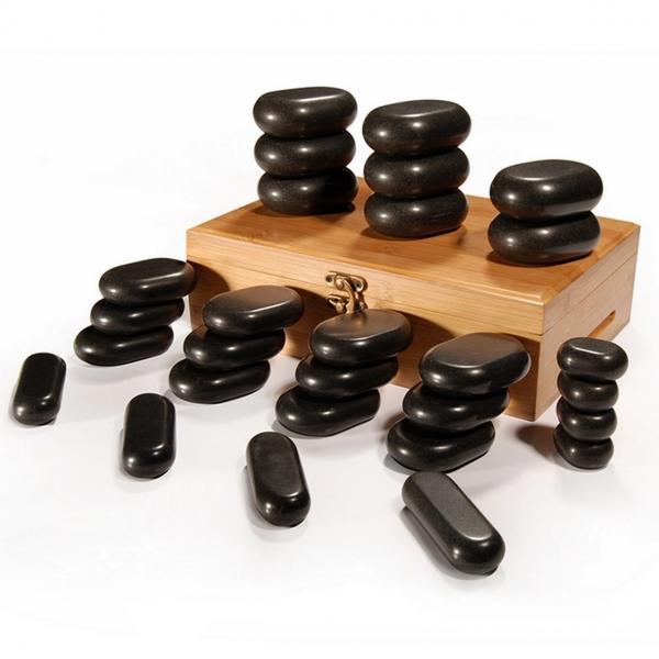 Hot Rocks Set 28 Piece Stones Assorted Sizes In Carry Box Beauty World