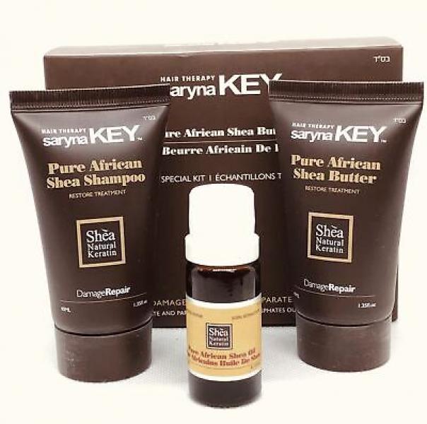 Saryna KEY Damage Repair Travel Kit Three Piece With African Shea Butter Natural Keratin 90ML