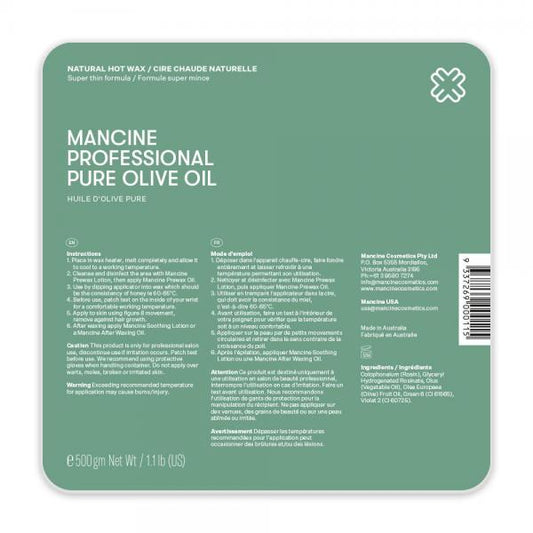 Mancine Pure Olive Oil Hard Wax 500GM