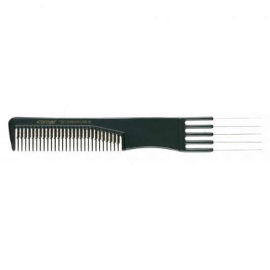 Comair Comb 105 Fork 5 Prong Steel Teasing With Long & Short Serated Comb End Comair