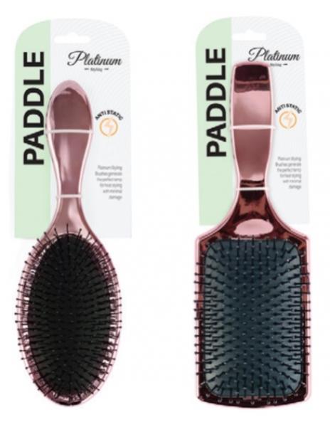 Platinum Styling Square Paddle Brush Rose Gold Antistatic Brushworx