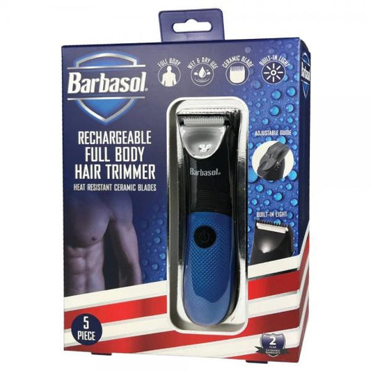 Barbasol USA Full Body Trimmer All Over Hair Rechargeable Five Piece 2 Years Warranty Barbasol