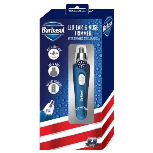 Barbasol USA LED Ear And nose Trimmer With Stainless Steel Blades 2 Years Warranty Barbasol