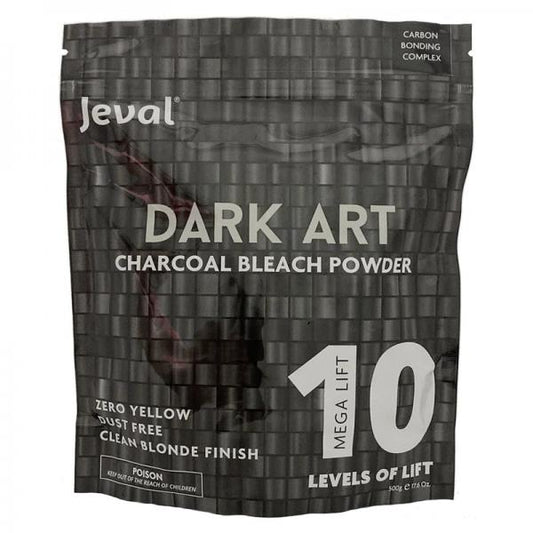 Jeval Dark Art Bleach Charcoal 10 Level Lift 500GM Jeval