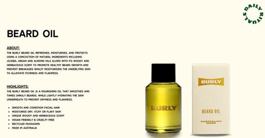 Burly Daily Rituals Beard Oil 30ML Burly