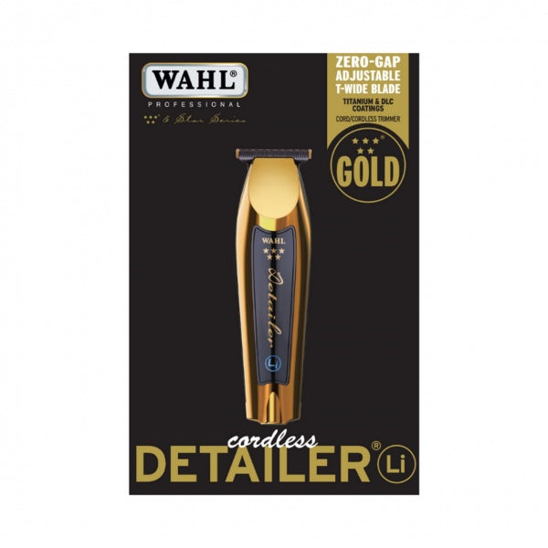 Wahl Cordless Detailer Trimmer Li Gold Edition With Charging Stand And Tool Set