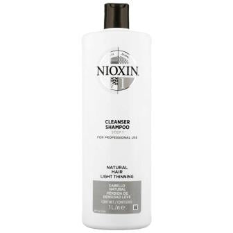 Wella Nioxin System 1 Cleanser Shampoo for Natural Hair Light Thinning Step 1 1L