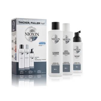 Wella Nioxin Trial Kit System 2 for Natural Hair Progressed Thinning Trio