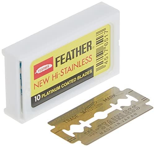 Feather Hi Stainless Blades Packets Of 10 Blades Double Edge