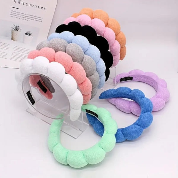 GEC Headband Terry Towel Twist Design Assorted Colours