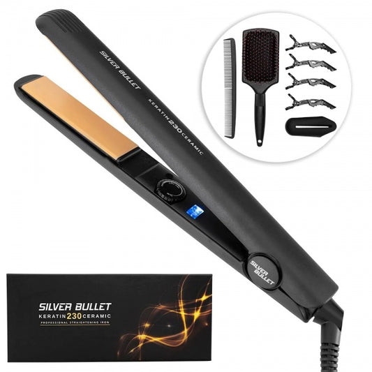 Silver Bullet Keratin 230 Ceramic Straightening Iron Standard Plate 25MM