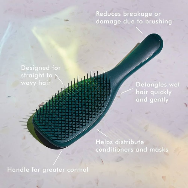 Tangle Teezer The Wet Jungle Green Professional Detangling Hair Brush Fine And Fragile With Handle