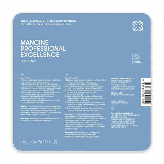 Mancine Excellence Premium Hot Hard Wax 500GM