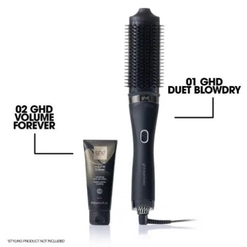 GHD DUET Blowdry  Professional 2 In 1 Hair Dryer Brush Black