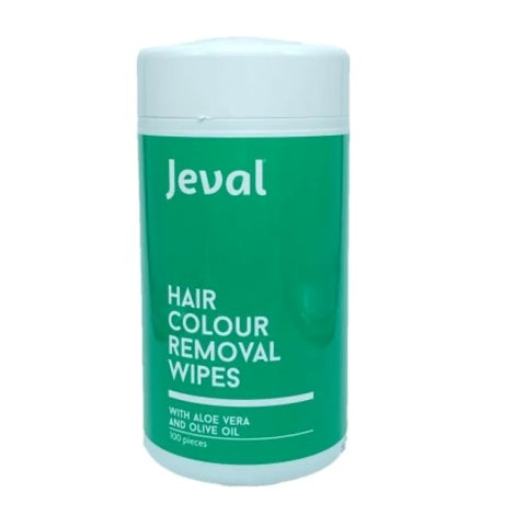 Jeval Hair Colour Removal Wipes With Aloe Vera And Olive Oil 100 Per Tub