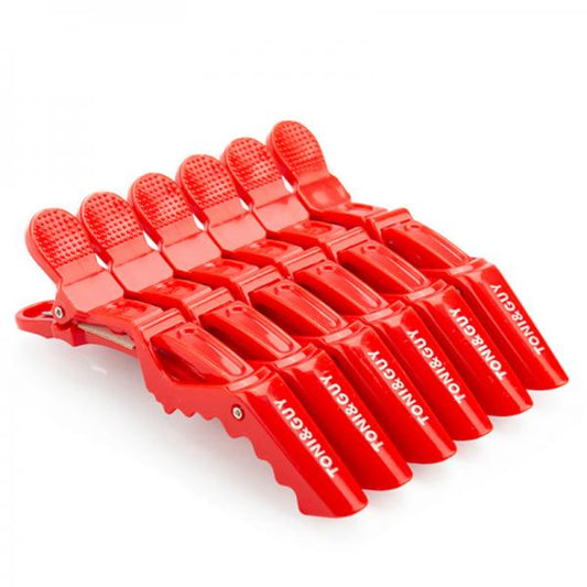 DK Tony & Guy Alligator Clips Red Pack Of Six. Tony & Guy