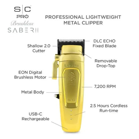 Silver Bullet Stylecraft Brushless Cordless SABER Clipper