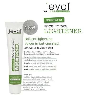 Jeval Ammonia Free Deco Cream Lightener Lifts Up To Six Levels 130ML
