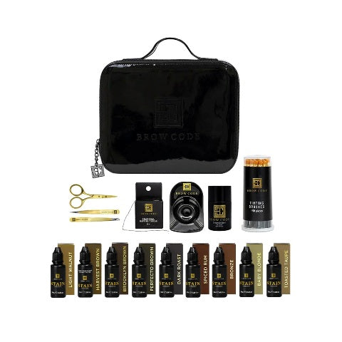 Brow Code Professional Stain Hybrid Dye Kit Collection - 10 Stains Brow Code