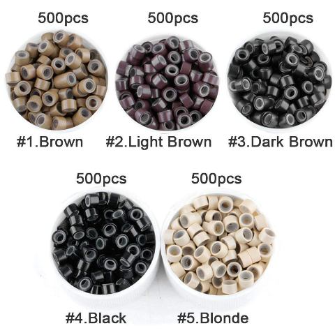 FTW Light Blonde Silicon Micro Beads 500 Units 5MM Finishing Touch Wangaratta