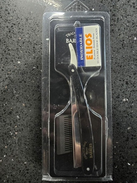 Wahl Traditional Barbers Folding Razor Black Pack