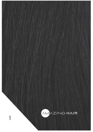 Amazing Hair Clip In Extensions 7 Piece 16 Inch Colour #1 Black 100% Human Remy Hair Amazing Hair