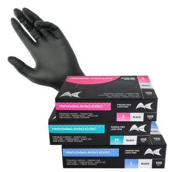 Artists Choice Black Nitrile Medium Gloves Powder & Latex Free 100 Per Box Artists Choice