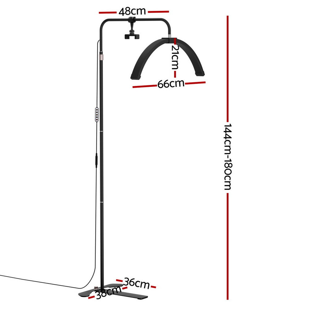 Embellir LED Beauty Light Half Moon Lamp Makeup Tattoo Eyelash Extensions Salon Finishing Touch Body Hair And Beauty Supplies