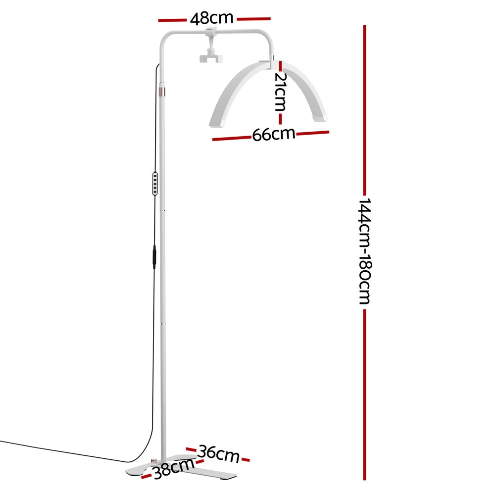 Embellir LED Beauty Light Half Moon Lamp Makeup Tattoo Eyelash Extensions Salon Finishing Touch Body Hair And Beauty Supplies