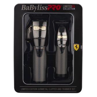 Babyliss Pro FX Gun Metal Clipper And Trimmer Set Duo Babyliss