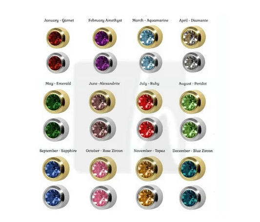 Caflon Silver Birthstone September Sapphire Crystal Earrings Surgical Steel Cassette Caflon