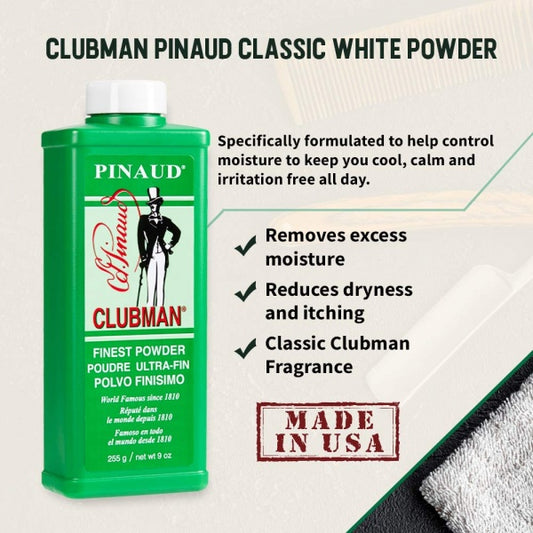 Clubman Pinaud Finest Talcum Powder White 255GM Clubman