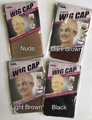 GEC Deluxe Wig Cap Two Pieces Per Pack One Size Fits All Assorted Colors Dream
