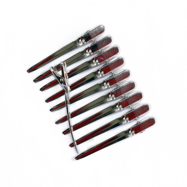 EZ Essentials Metal Duck Bill Clips Large Stainless Steel Pack Of 10 EZEssentials